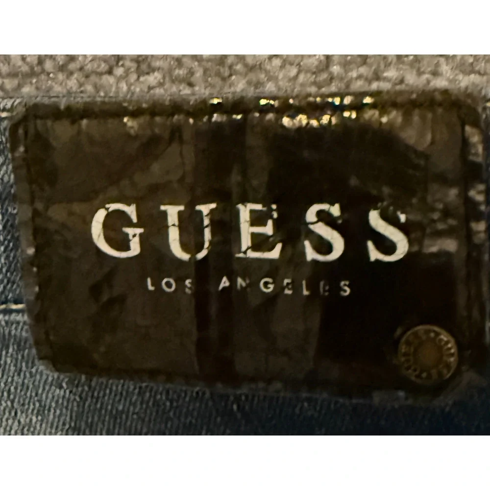 GUESS Jeans Men 34x32 Blue Scotch Fit Mid Rise Skinny Medium Wash Stretch Denimd